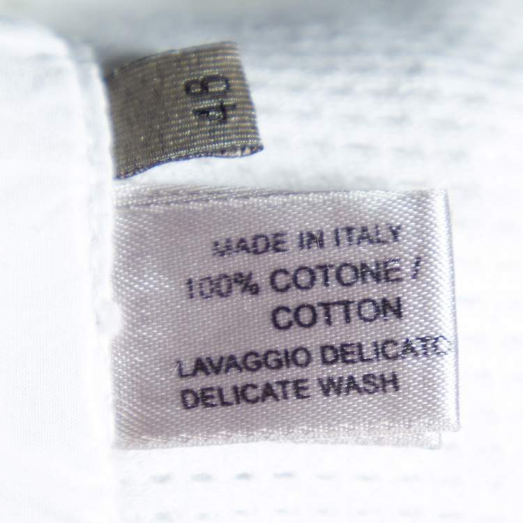 Pre Owned Bottega Veneta White Cotton Cargo Shorts M