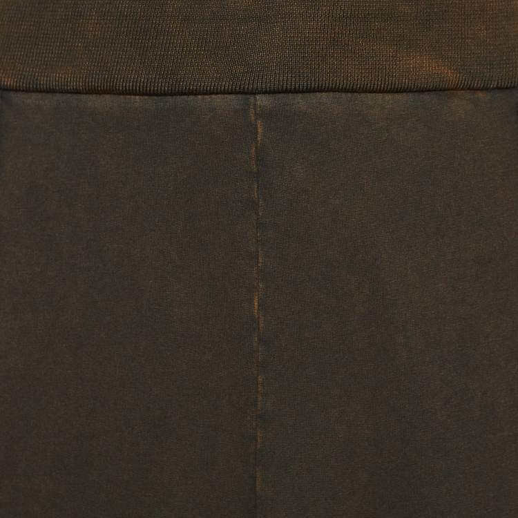Pre Owned Bottega Veneta Brown Faded Cotton Knit Track Pants XXL