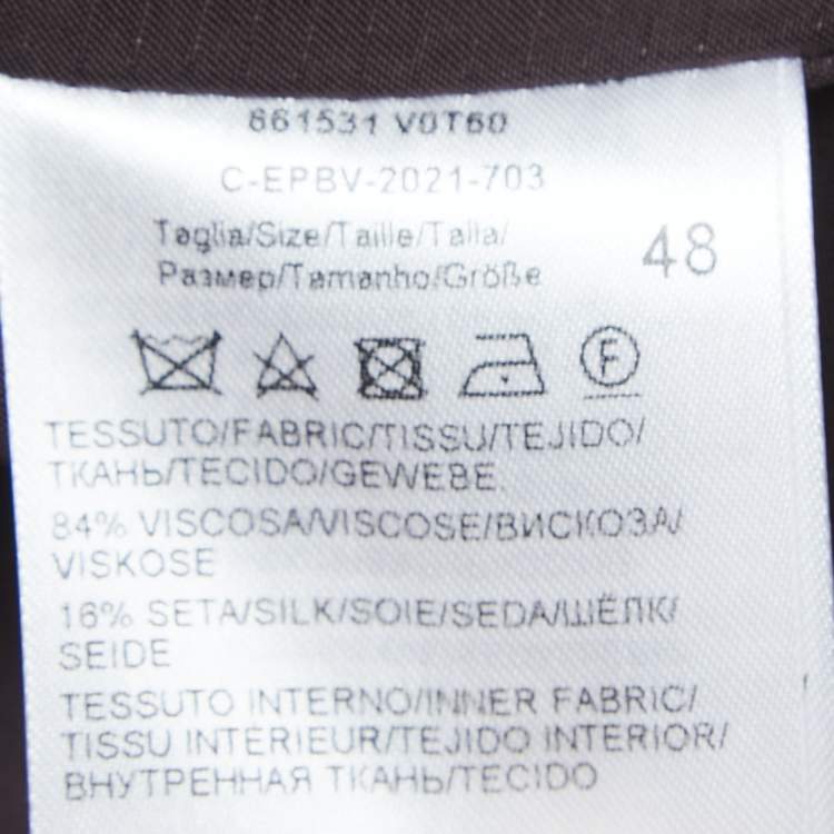 Pre Owned Bottega Veneta Brown Logo Print Button Front Short Sleeve Shirt M