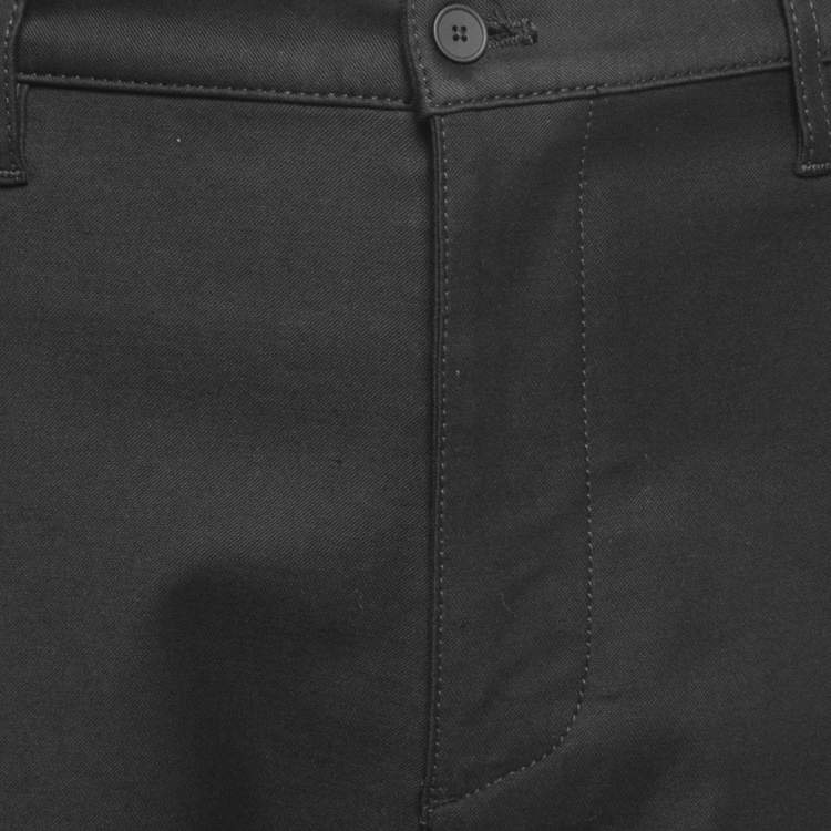 Pre Owned Bottega Veneta Black Cotton Trousers L