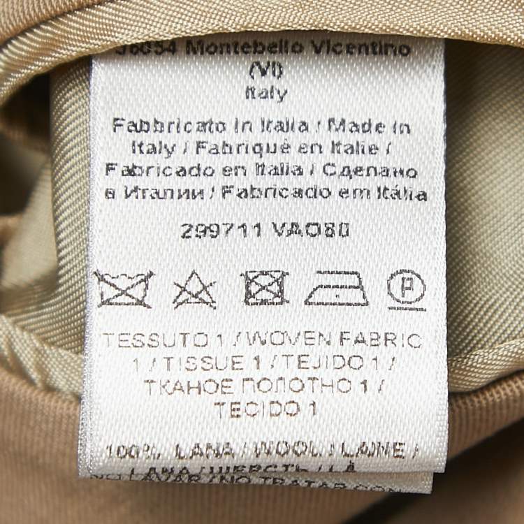 Pre Owned Bottega Veneta Beige Wool Tailored Suit XL/L