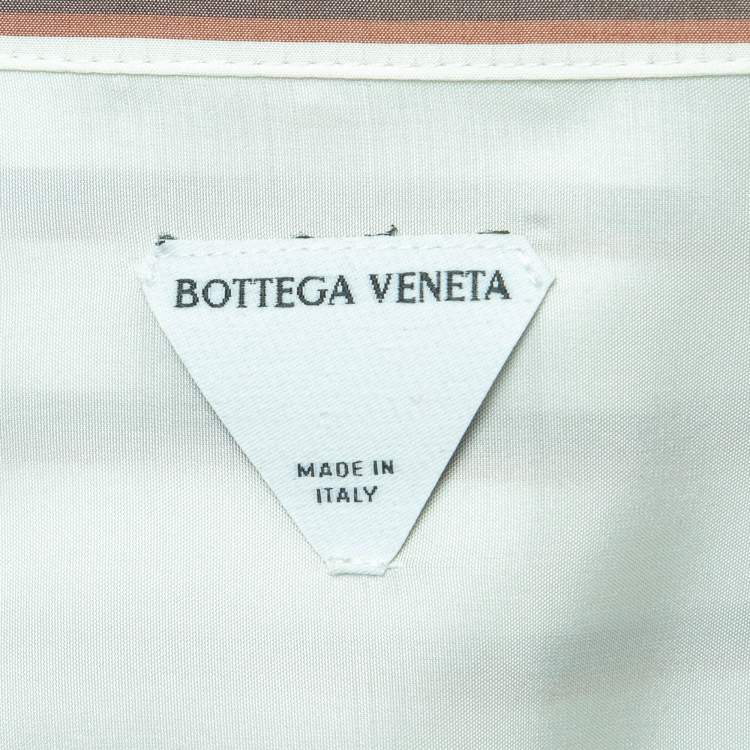 Pre Owned Bottega Veneta Brown Cotton Button Front Layered Shirt XS