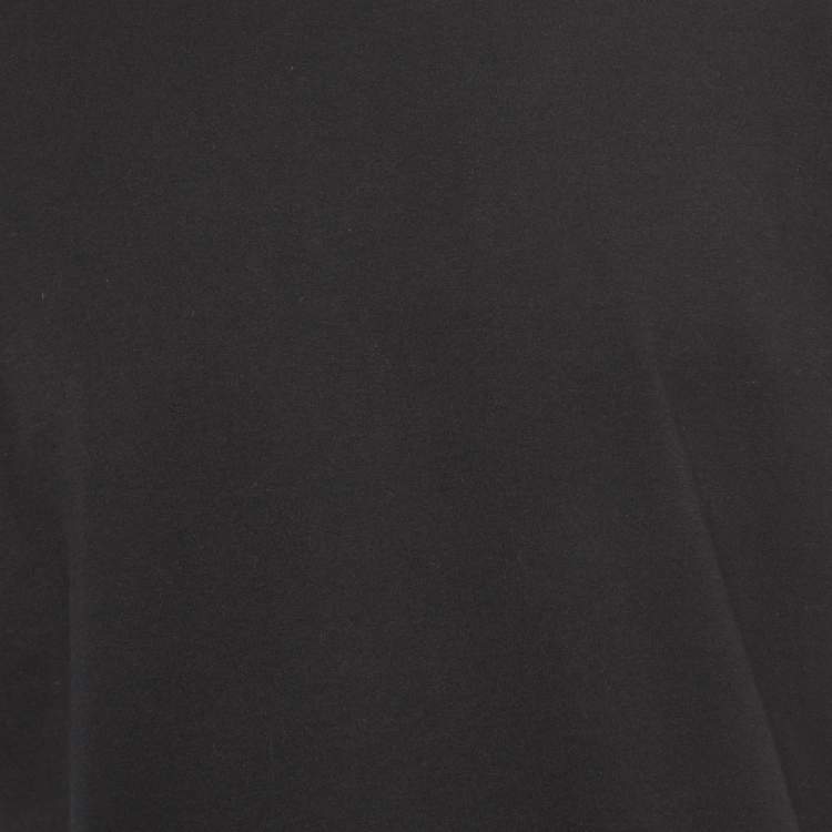 Pre Owned Bottega Veneta Black Cotton Contrast Stitch Detail T-Shirt XL