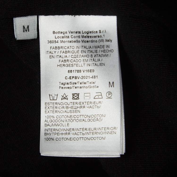Pre Owned Bottega Veneta Green Cotton Double Layered Round Neck T-Shirt M