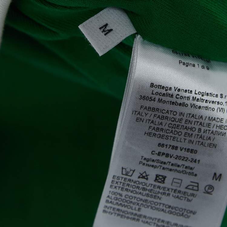 Pre Owned Bottega Veneta White Cotton Double Layered Crew Neck T-Shirt M