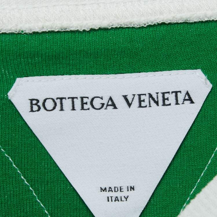 Pre Owned Bottega Veneta White Cotton Double Layered Crew Neck T-Shirt M