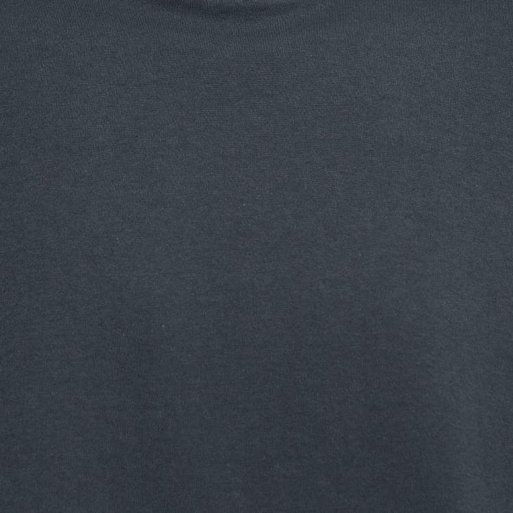 Pre Owned Bottega Veneta Grey Cotton Crew Neck T-Shirt L