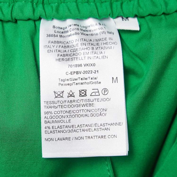Pre Owned Bottega Veneta Green Cotton Bermuda Shorts M