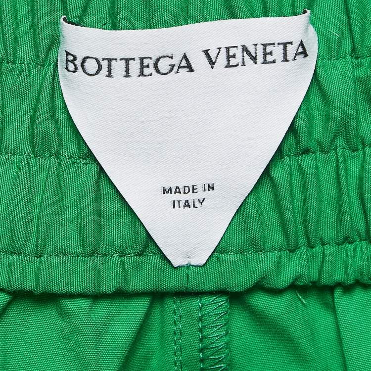 Pre Owned Bottega Veneta Green Cotton Bermuda Shorts M