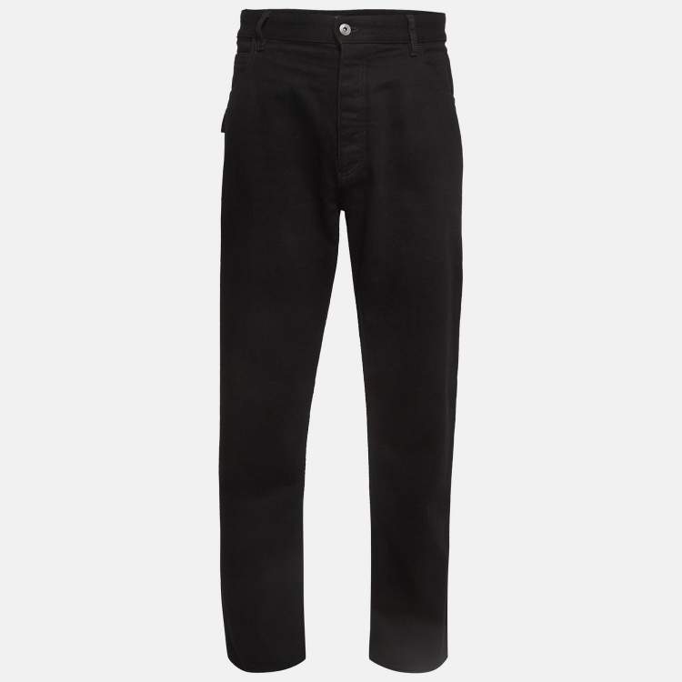 Pre Owned Bottega Veneta Black Denim Jeans XL Waist 36"