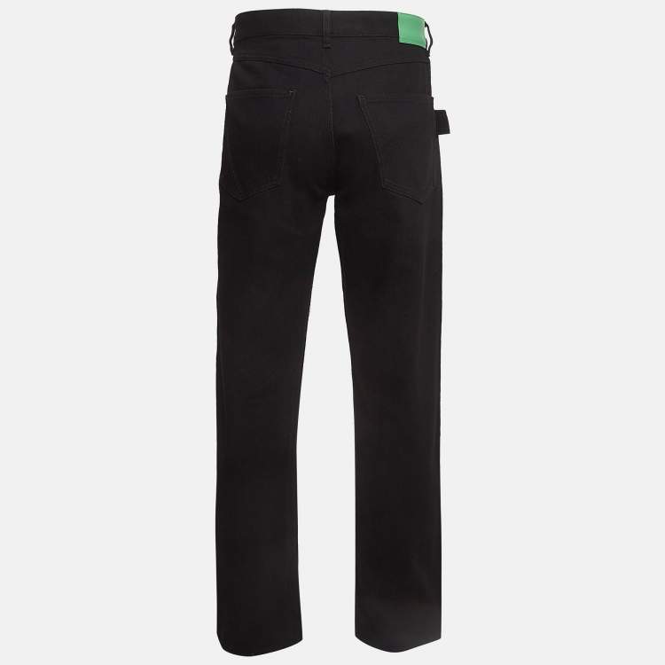 Pre Owned Bottega Veneta Black Denim Jeans XL Waist 36"