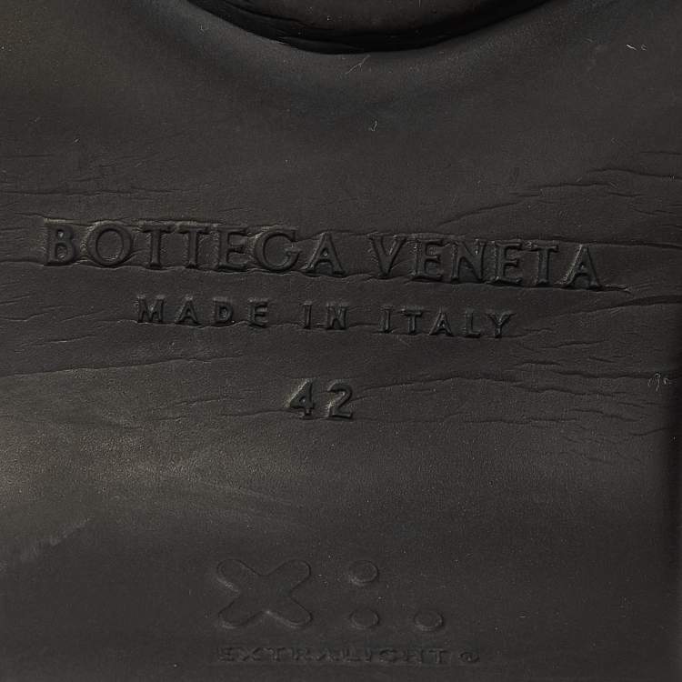 Pre Owned Bottega Veneta Black Rubber Flash Clogs Size 42