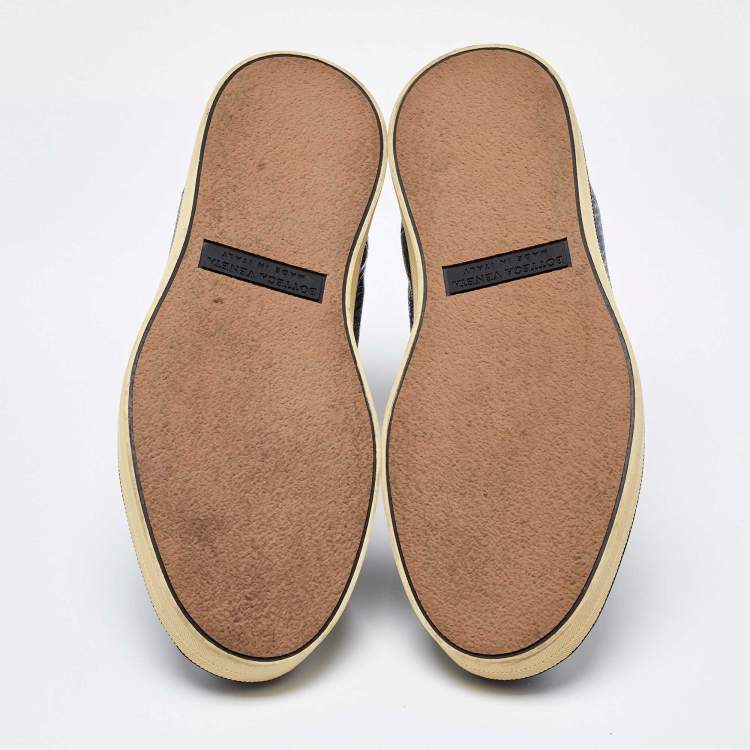 Pre Owned Bottega Veneta Navy Blue Karung Chelsea Boots Size 39