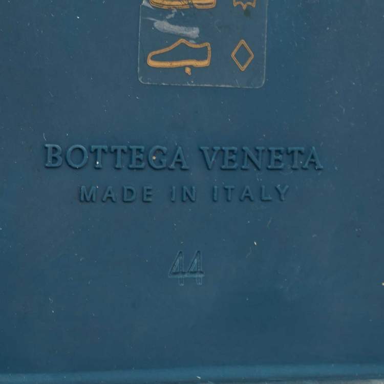 Pre Owned Bottega Veneta Black Leather Lace Up Derby Size 44