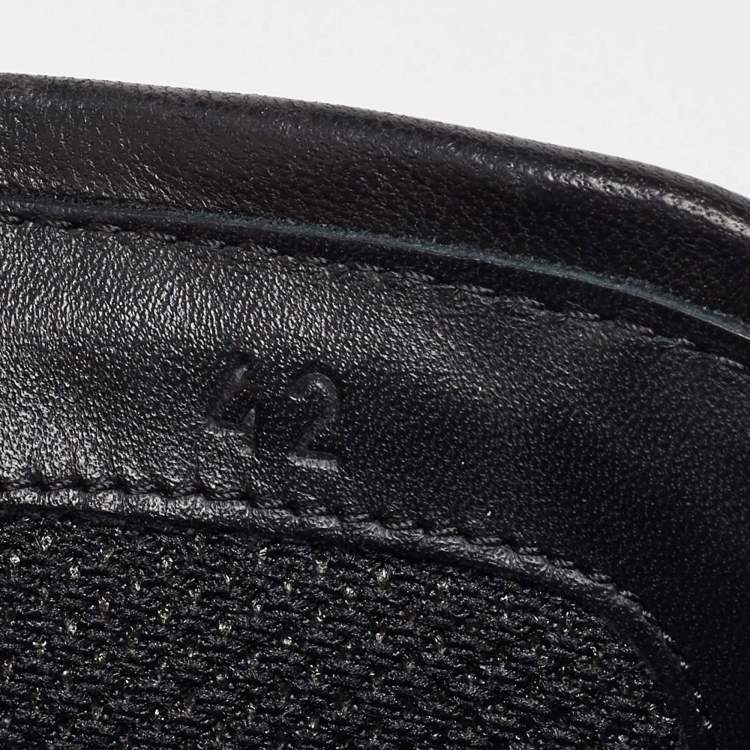 Pre Owned Bottega Veneta Black Intrecciato Leather Slip On Sneakers Size 42
