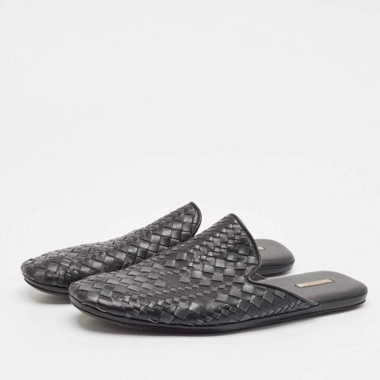 「BOTTEGA VENETTA」BLACK Intre Slip-on レザー Bottega Veneta Black Intrecciato Leather Slip On Sneakers