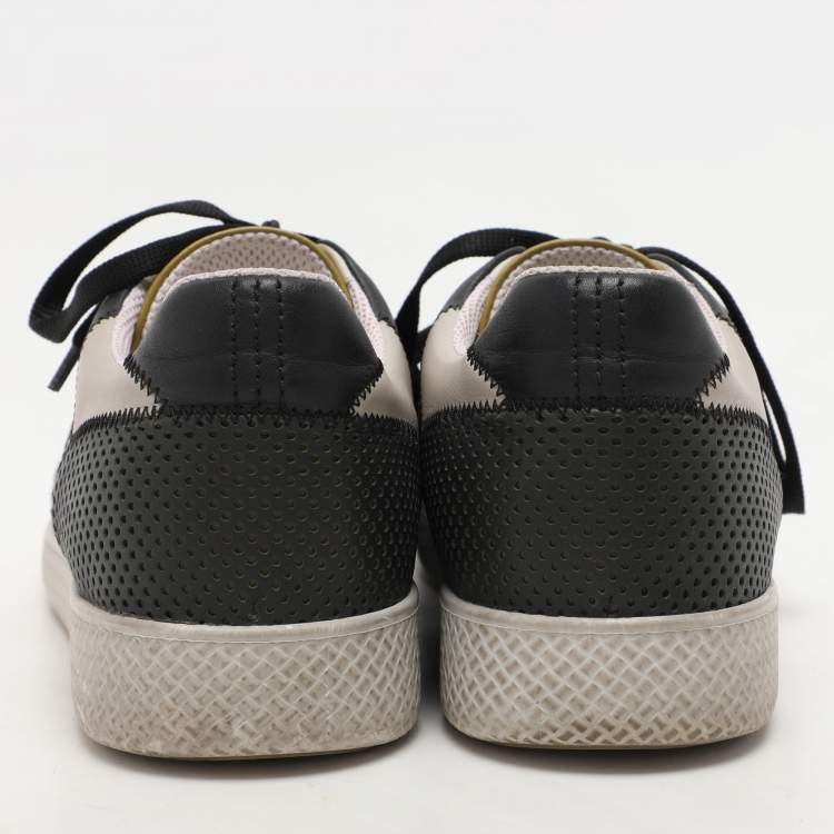 Pre Owned Bottega Veneta Multicolor Perforated Leather Low Top Sneakers Size 40
