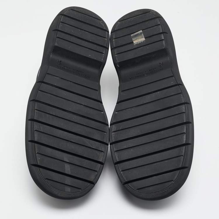 Pre Owned Bottega Veneta Black Brushed Leather Swell Loafers Size 46