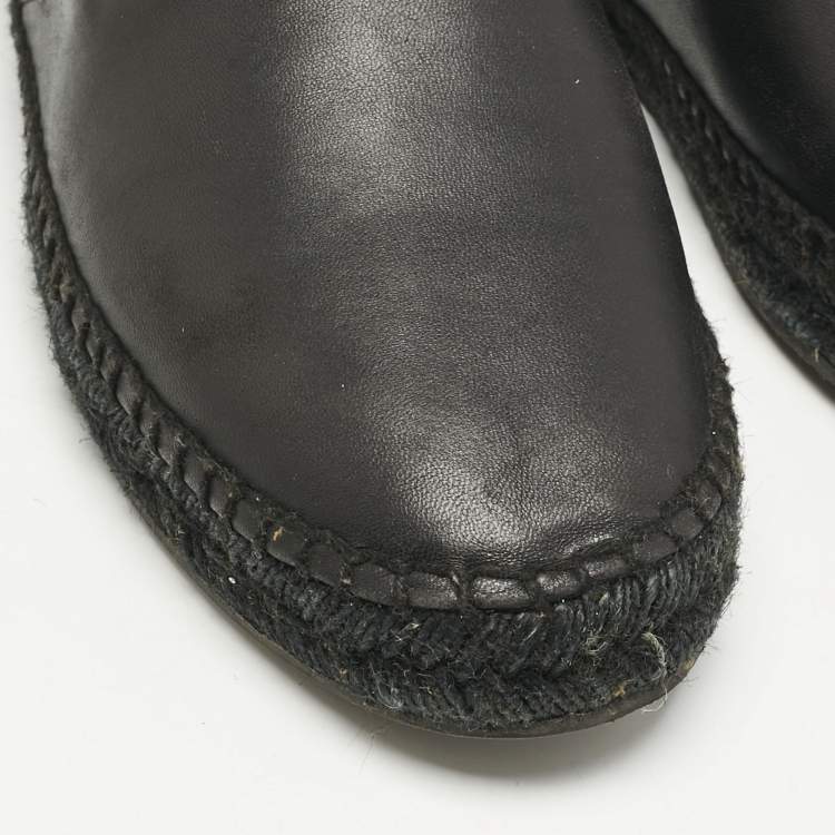 Pre Owned Bottega Veneta Black Intrecciato Leather Slip On Loafers Size 43