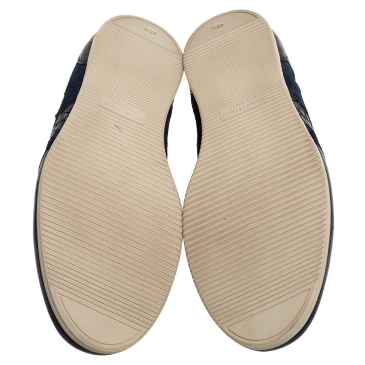 مملوكة مسبقًا Bottega Veneta Blue Suede and Leather Butterfly Sneakers Size 43.5