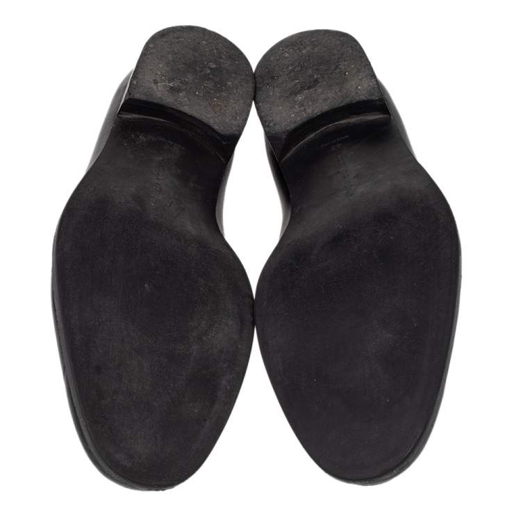 Pre Owned Bottega Veneta Black Intrecciato Leather Loafers Size 46