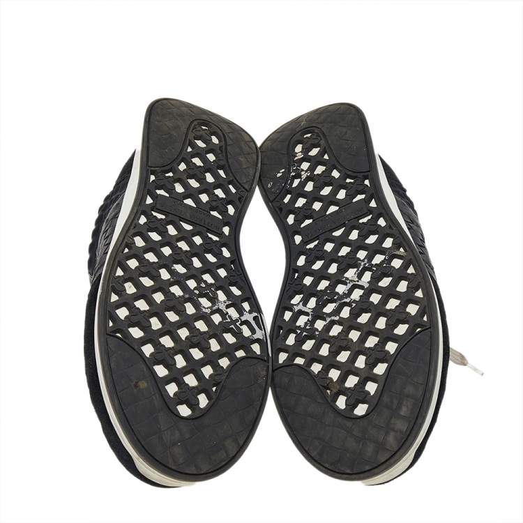 Pre Owned Bottega Veneta Black Intrecciato Leather Sneakers Size 41