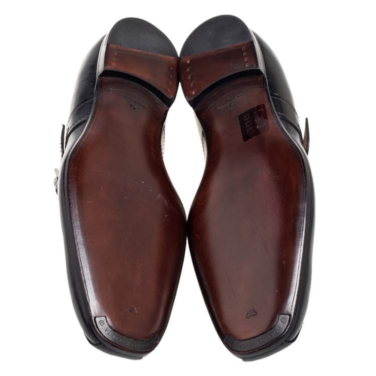 Pre Owned Bottega Veneta Black Leather Loafers Size 41