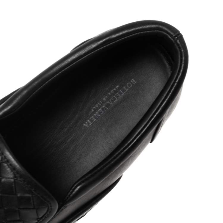 مملوكة مسبقًا Bottega Veneta Black  Intreciato Leather Slip on Sneakers Size 40