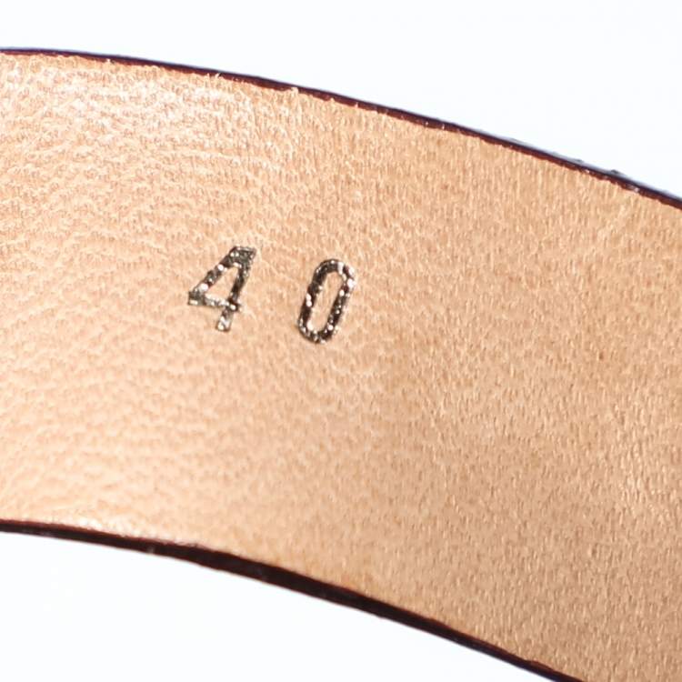 Pre Owned Bottega Veneta Brown Leather Thong Slingback Flat Sandals Size 40