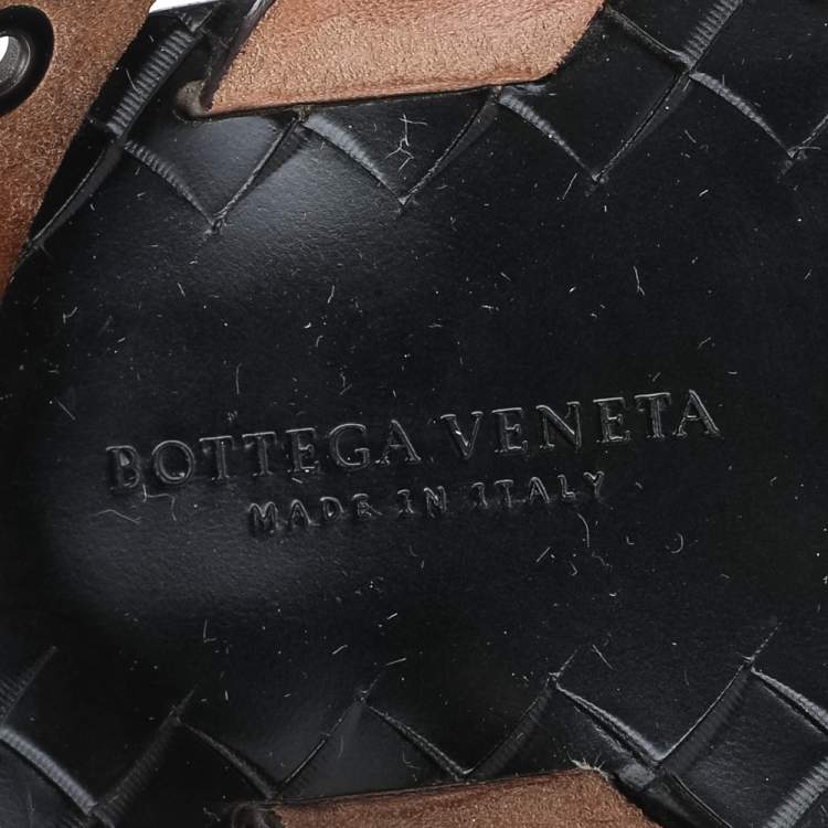 Pre Owned Bottega Veneta Brown Leather Thong Slingback Flat Sandals Size 40