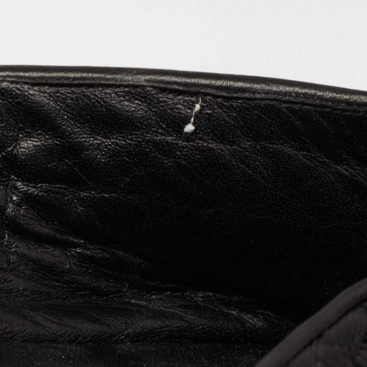 Pre Owned Bottega Veneta Black Intrecciato Leather Smoking Slippers Size 44