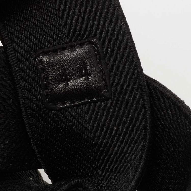 Pre Owned Bottega Veneta Black Elastic Slide Sandals Size 44