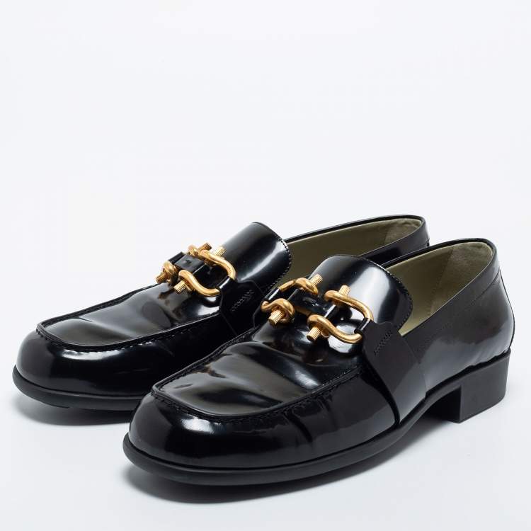 Bottega Veneta Monsieur Embellished Patent-leather Loafers - Men - Black Loafers - EU 41