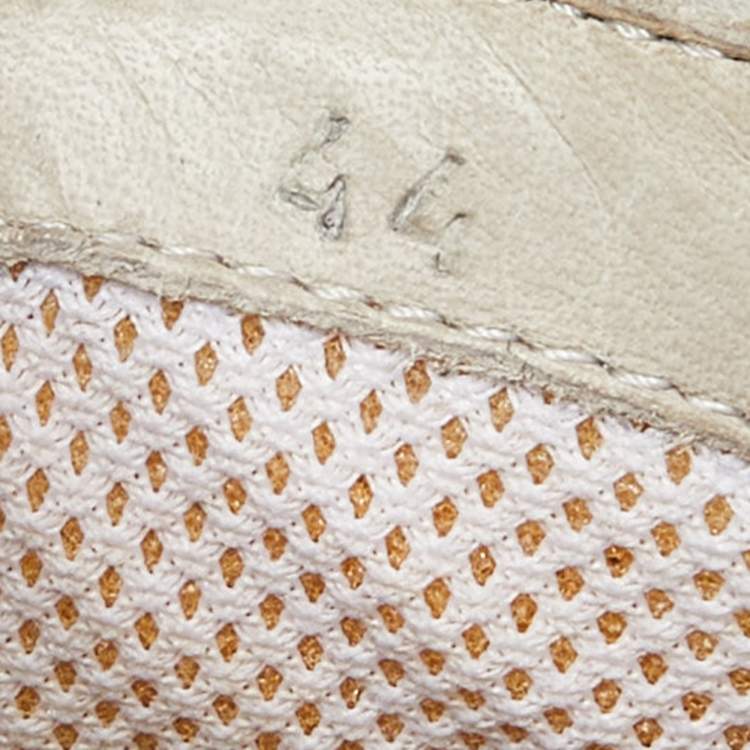Pre Owned Bottega Veneta White Intrecciato Leather Slip On Sneakers Size 44