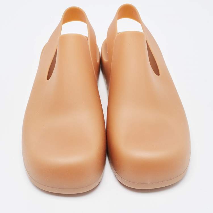 Pre Owned Bottega Veneta Brown Rubber Slip On Sneakers Size 42