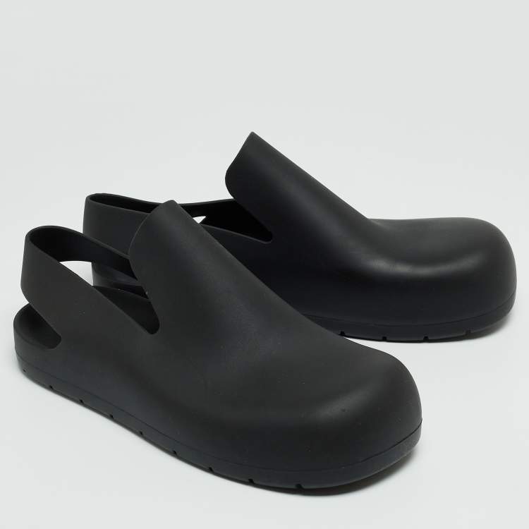Pre Owned Bottega Veneta Black Rubber Slip On Sneakers Size 42