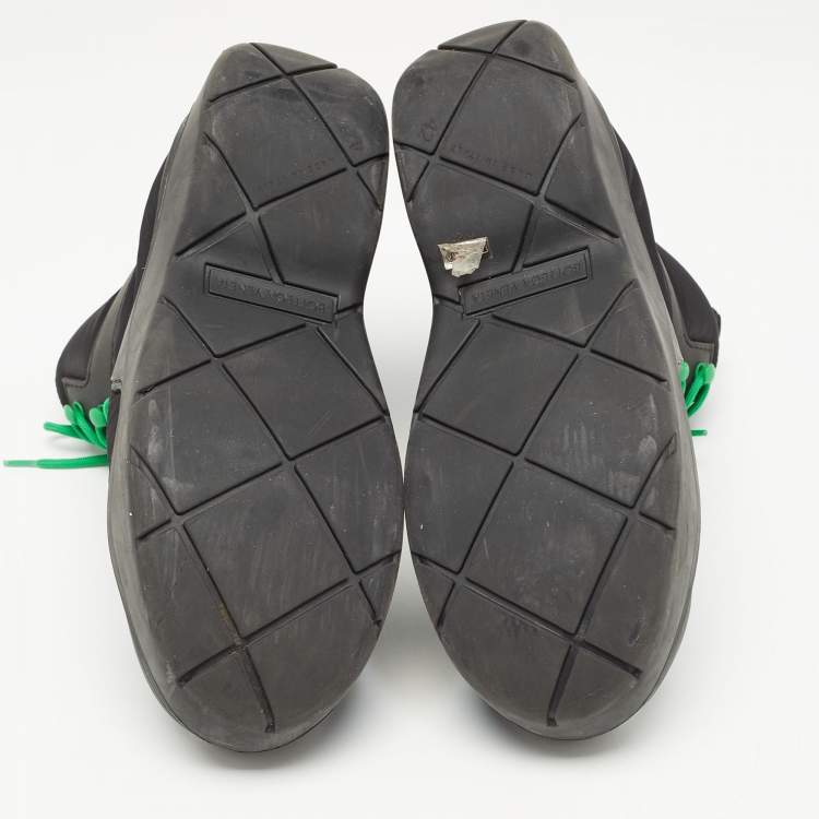 Pre Owned Bottega Veneta Black Nylon Puddle Bomber Boots Size 42