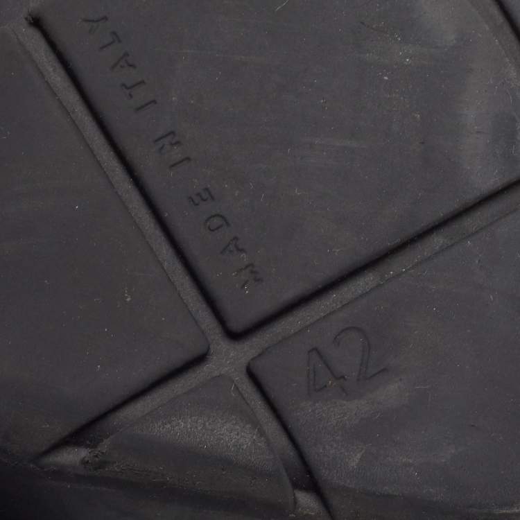 Pre Owned Bottega Veneta Black Nylon Puddle Bomber Boots Size 42