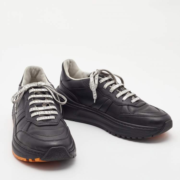 Pre Owned Bottega Veneta Black Speedster Low Top Sneakers Size 42.5