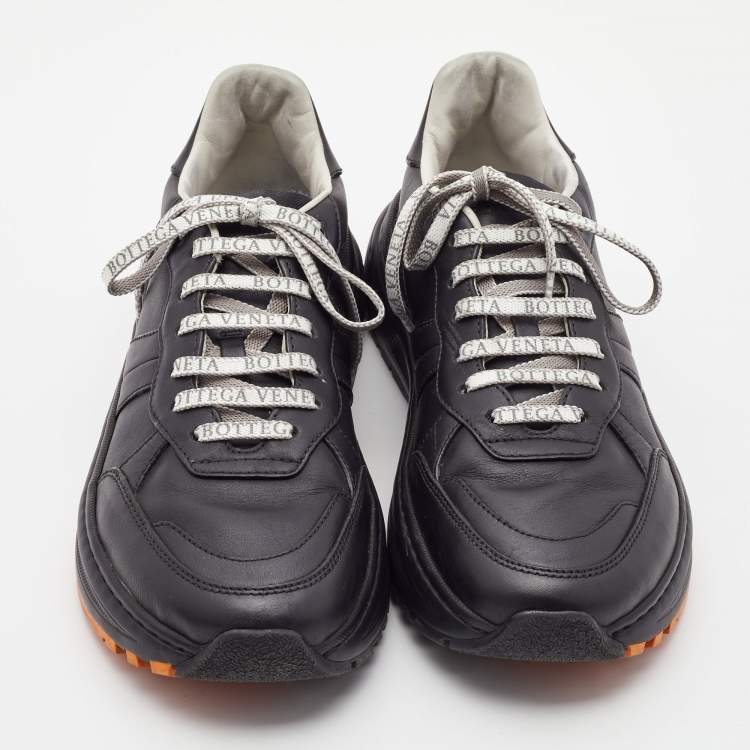 Pre Owned Bottega Veneta Black Speedster Low Top Sneakers Size 42.5