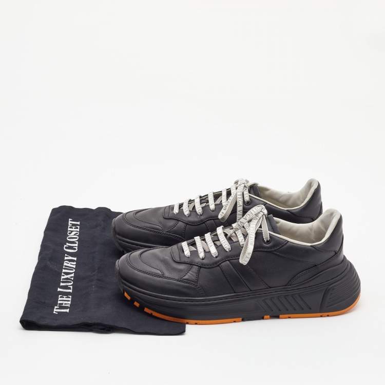 Pre Owned Bottega Veneta Black Speedster Low Top Sneakers Size 42.5