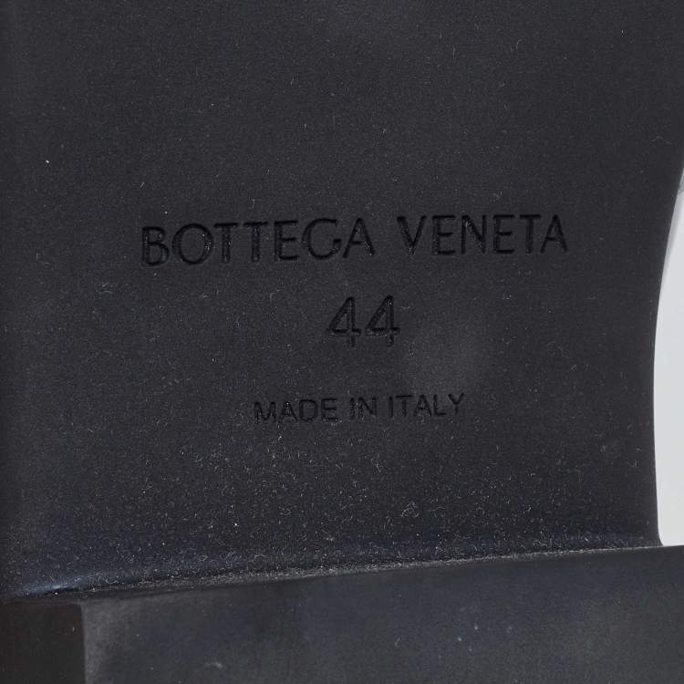 Pre Owned Bottega Veneta Black Patent Leather Monsieur Mules Size 44