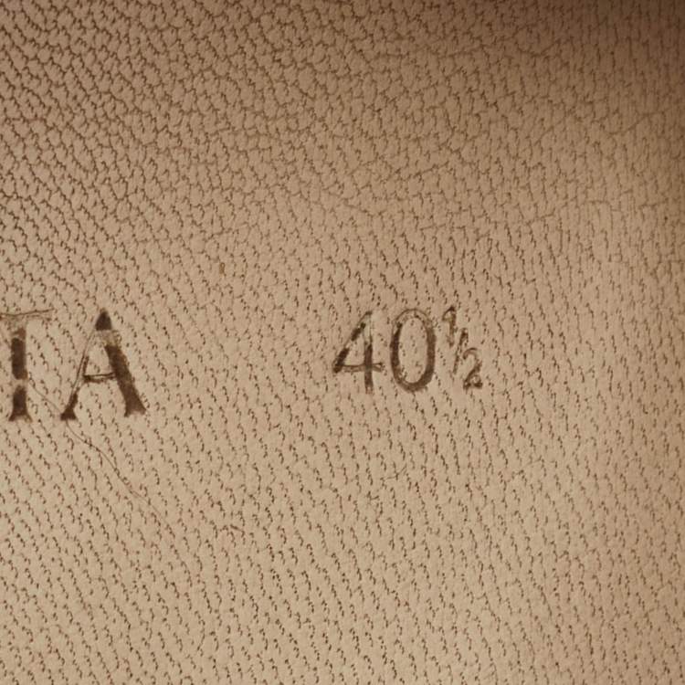 Pre Owned Bottega Veneta Beige Intrecciato Elasticated Fabric Plat Sneakers Size 40.5 