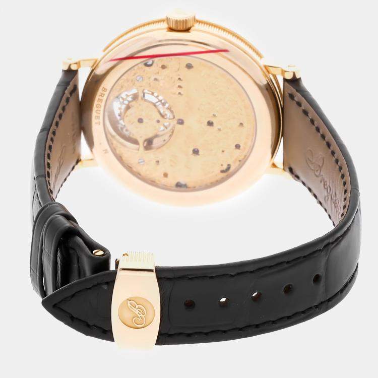 Pre Owned Breguet Classique Tourbillon 3657BA/12/9V6 Manual Winding White 18k Yellow Gold Men’s Wristwatch 39mm