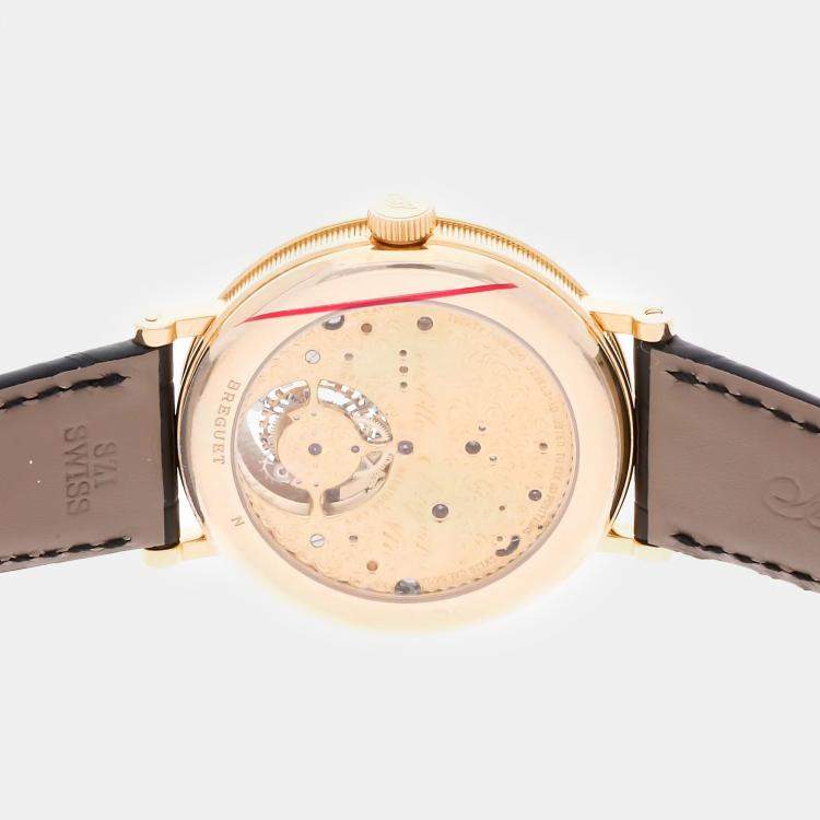 Pre Owned Breguet Classique Tourbillon 3657BA/12/9V6 Manual Winding White 18k Yellow Gold Men’s Wristwatch 39mm