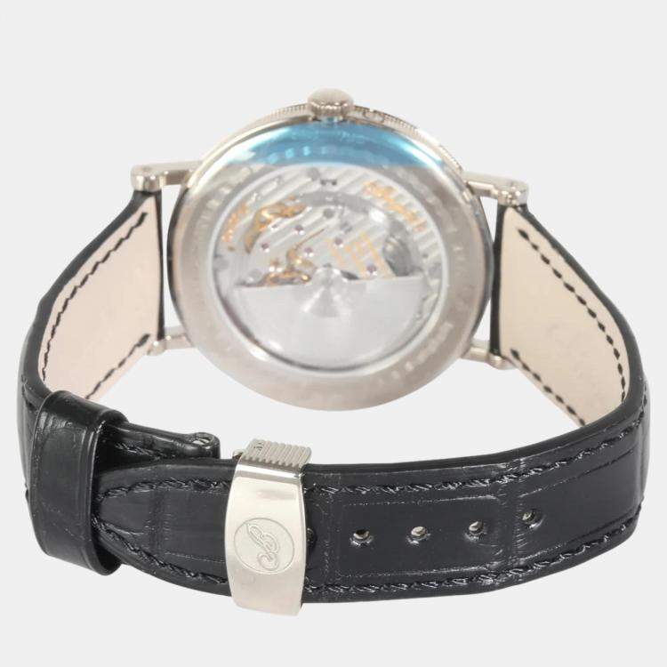 Pre Owned Breguet Silver 18k White Gold Classique 7137BB/11/9V9 Automatic Men's Wristwatch 39 mm