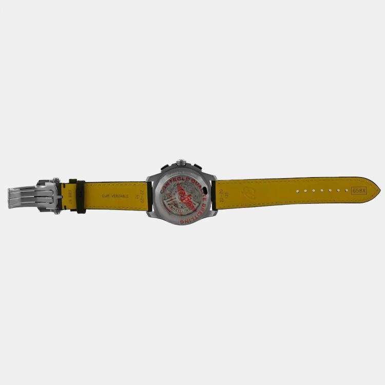 Pre Owned Breitling Green Stainless Steel Avenger AB0147101L1X1 Automatic Men's Wristwatch 44 mm
