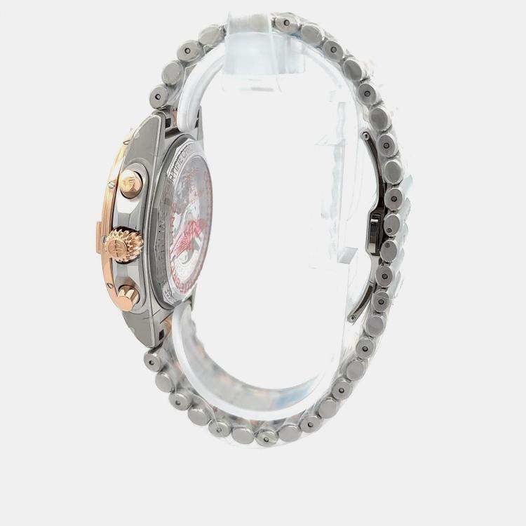 Pre Owned Breitling Chronomat UB0134101B1U1 Automatic Grey 18K Rose Gold Stainless Steel Men’s Wristwatch 42 mm