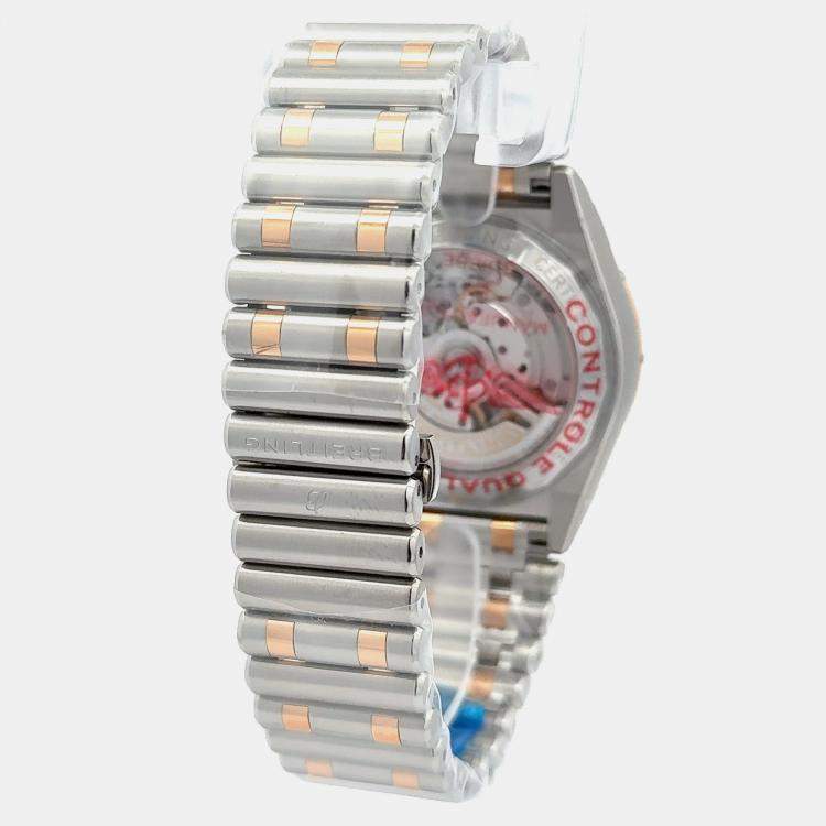 Pre Owned Breitling Chronomat UB0134101B1U1 Automatic Grey 18K Rose Gold Stainless Steel Men’s Wristwatch 42 mm