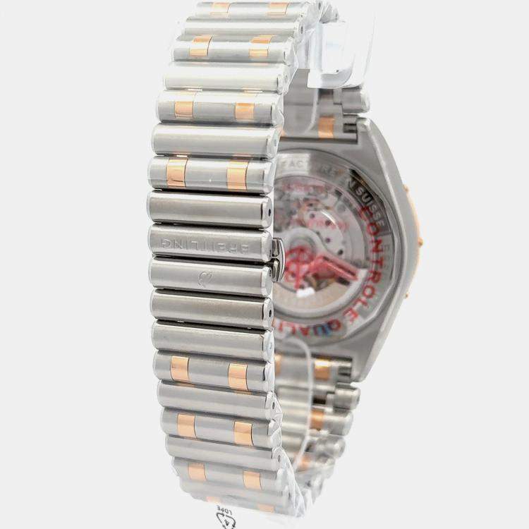 Pre Owned Breitling Chronomat UB0136251B1U1 Automatic Black 18K Rose Gold Stainless Steel Men’s Wristwatch 44 mm